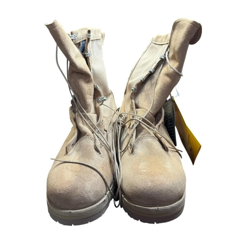 Belleville 790G Combat Boots Mens Size 14 Beige‎ Suede Gore-Tex Vibram Military
